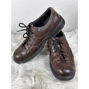 RJ Colt Vinny Brown Leather Oxford Shoes Mens 10M Comfort Casual Work Wear